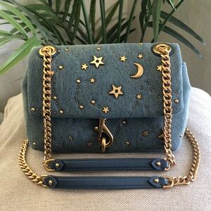 Rebecca Minkoff Edie xbody with celestial studs medium denim blue